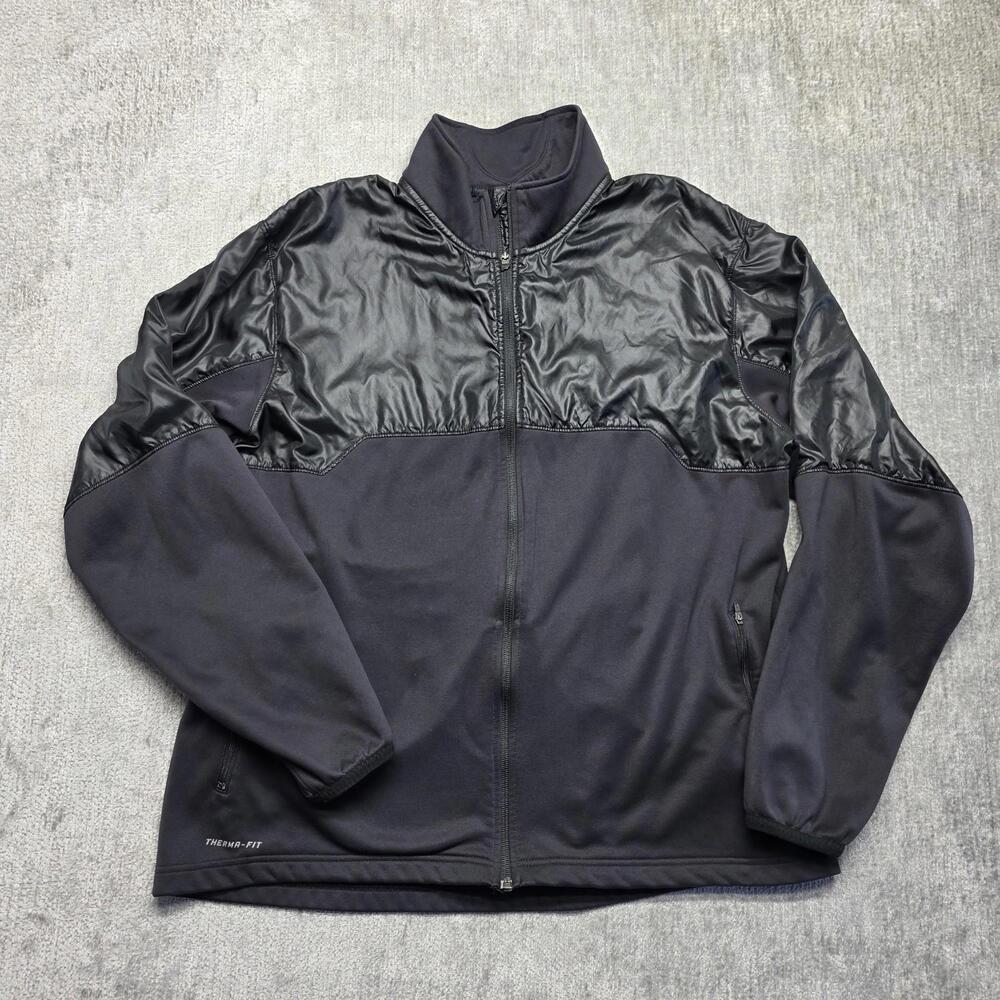 Nike Therma Fit Full Zip Sweater Black Men Size XL 551662-010 Extra Large